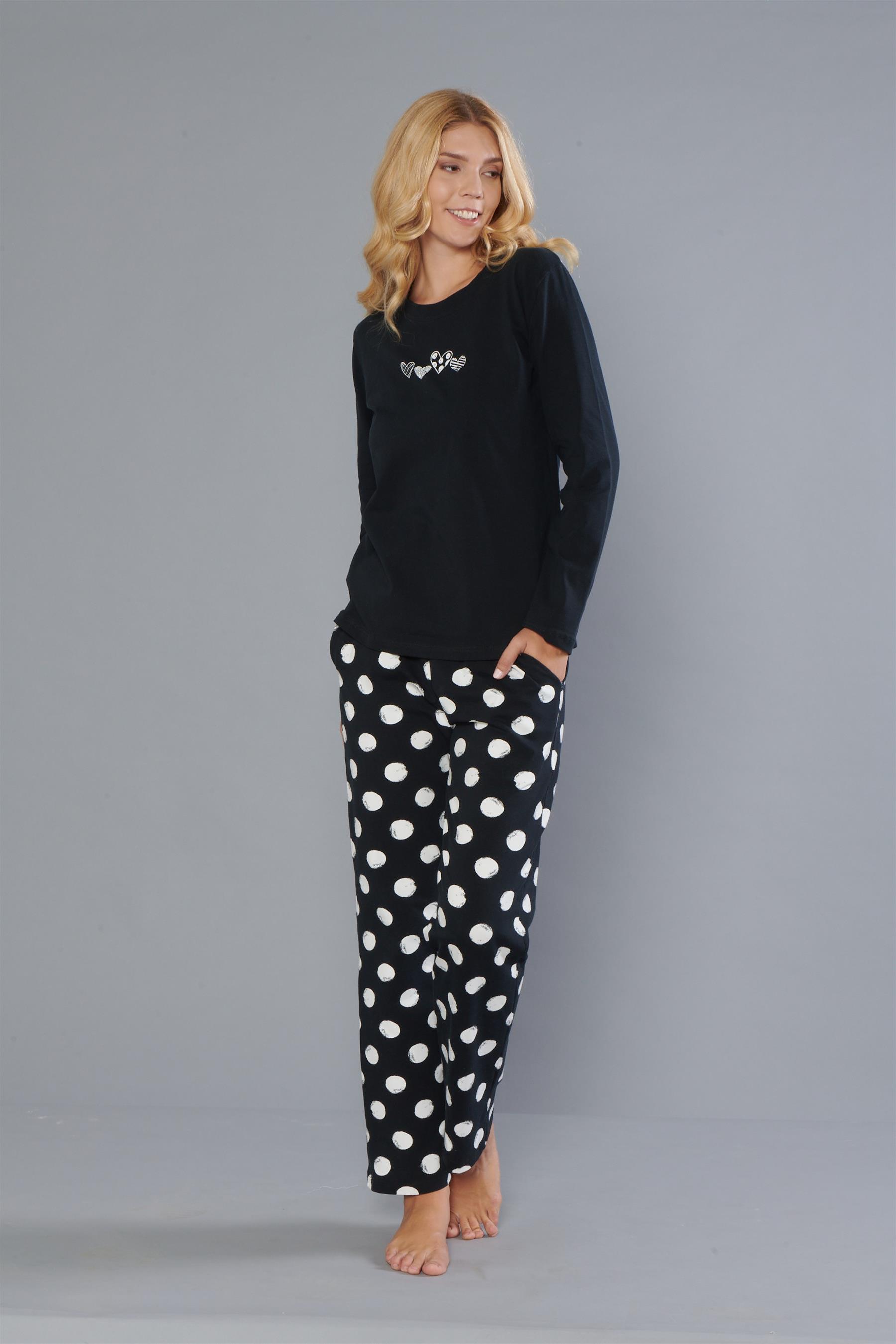DOWRY Kadın %100 Pamuk Uzun Kollu Pijama Takımı 09-271