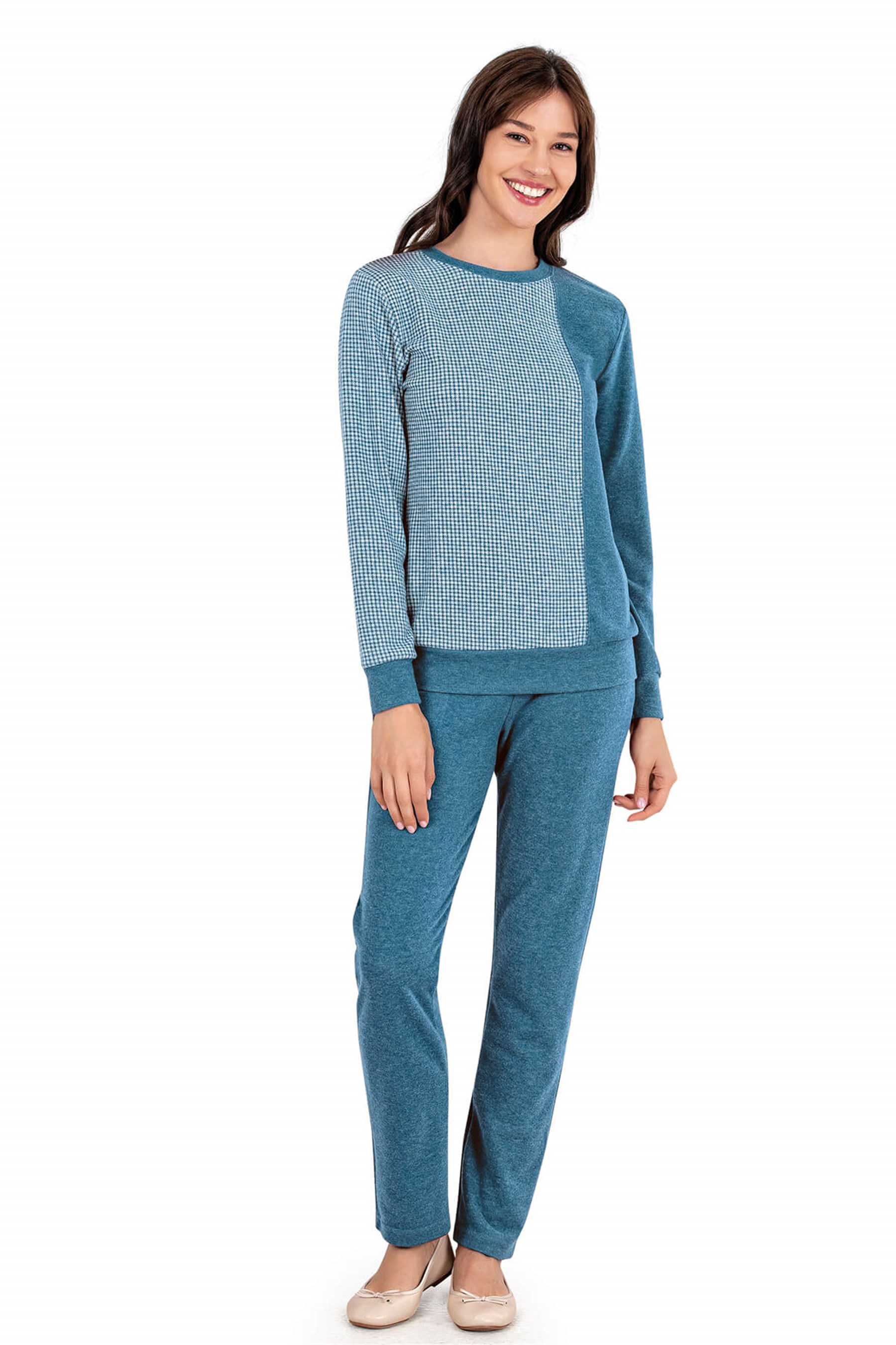 KADIN KIŞLIK UZUN KOL PİJAMA TAKIMI DOWRY 09-31