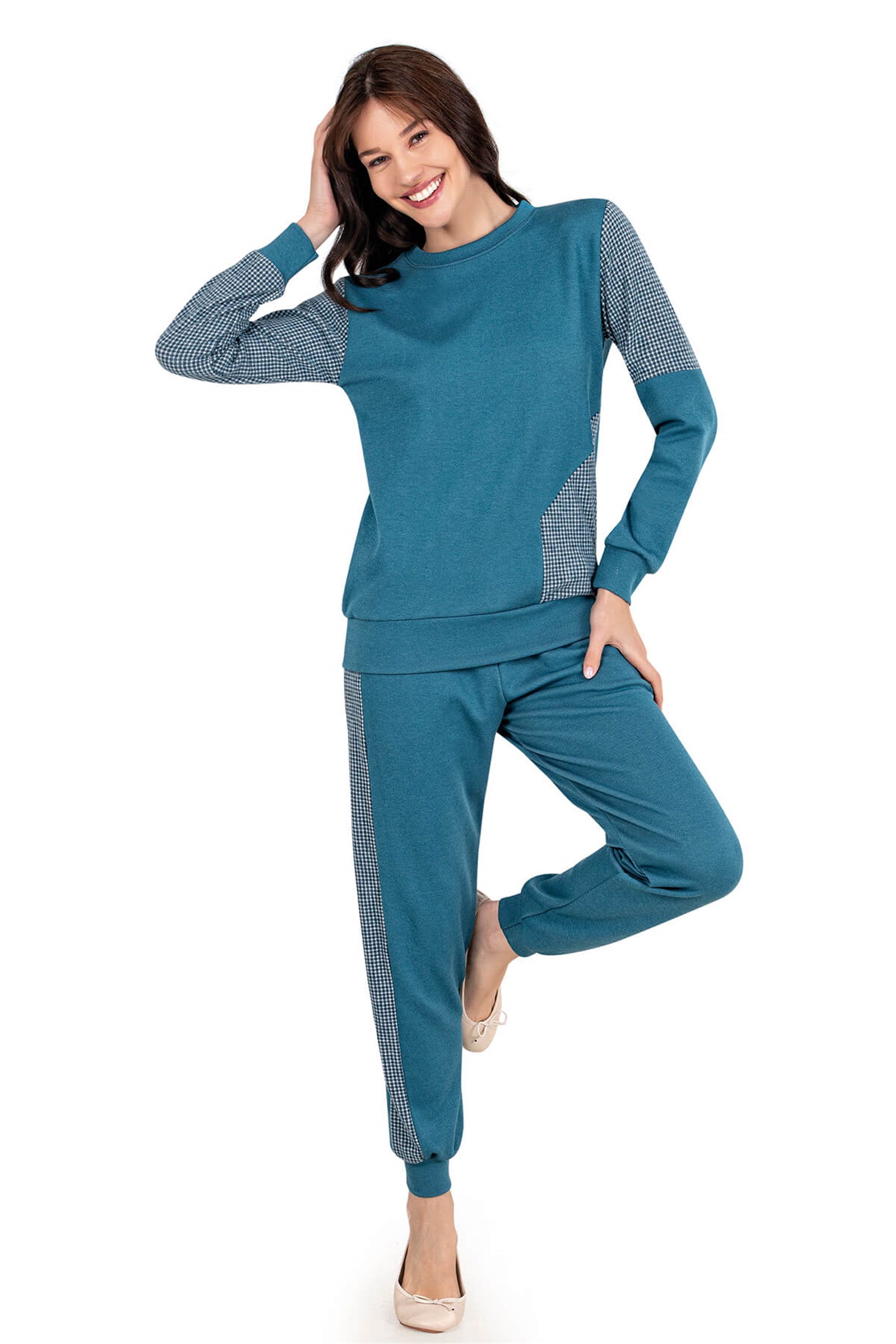 KADIN KIŞLIK UZUN KOL PİJAMA TAKIMI DOWRY 09-32