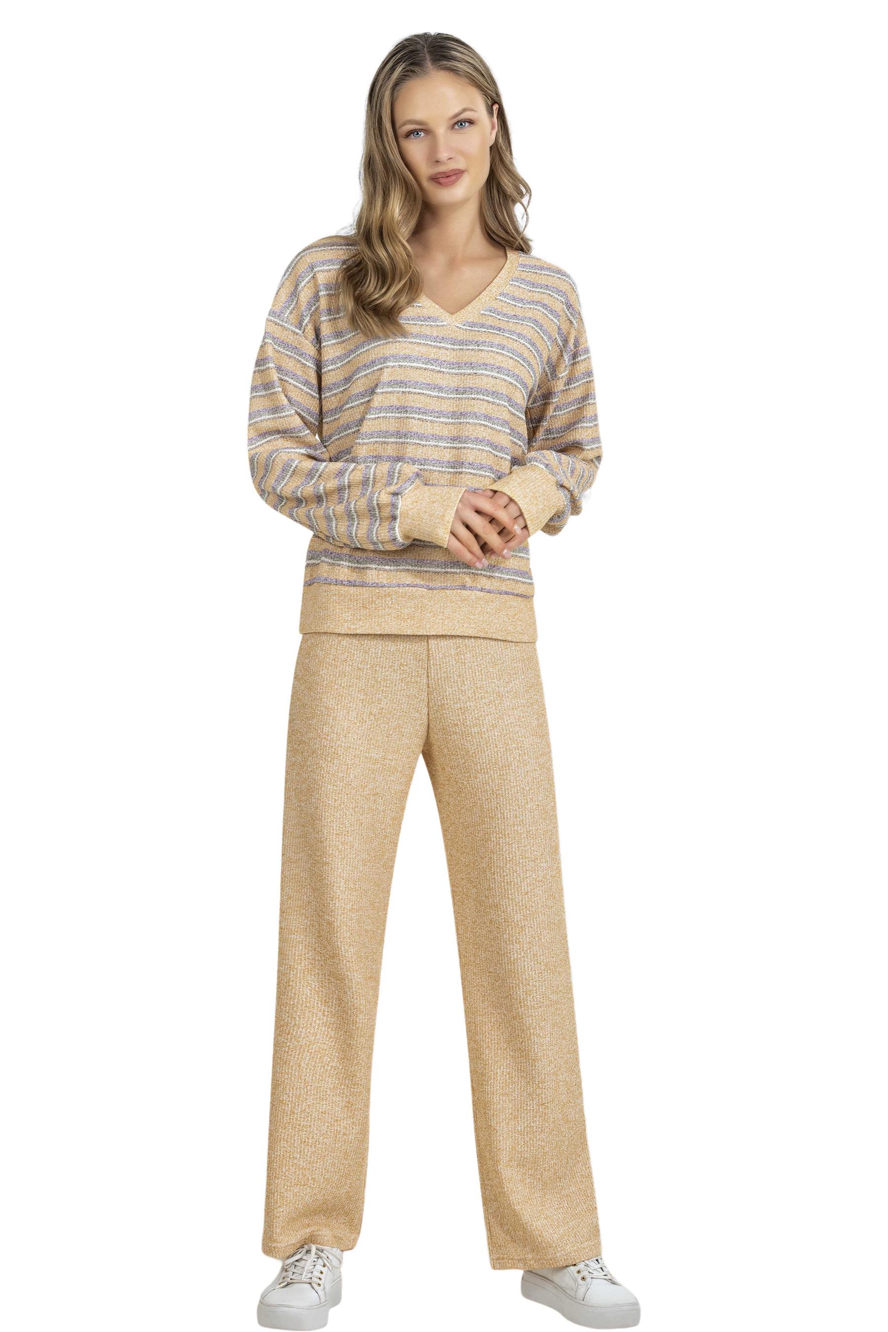 TRİKO ÇİZGİLİ UZUN KOL PİJAMA TAKIMI 09-87