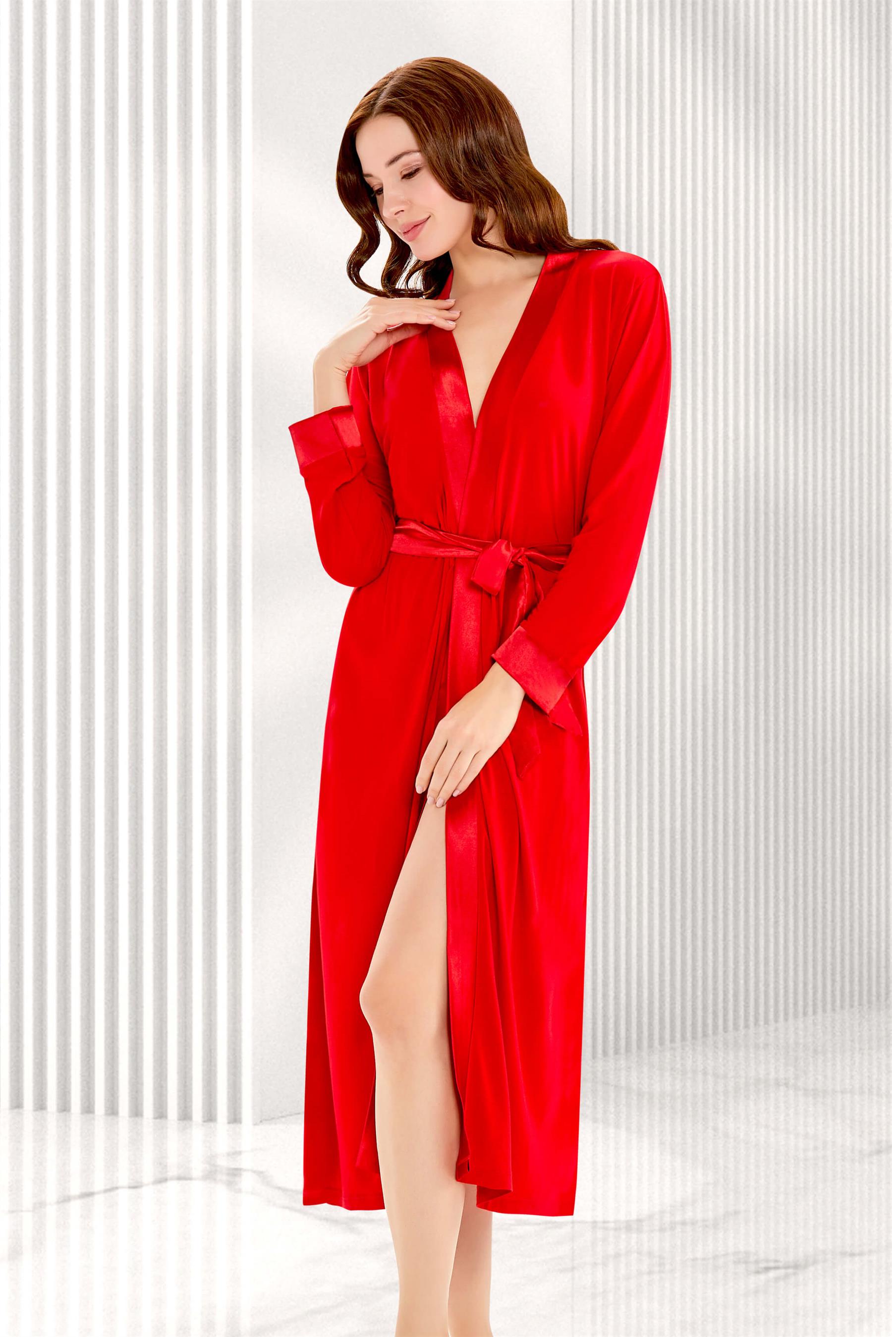 KADIN KLASİK UZUN SABAHLIK YAZLIK FLZ 22-88