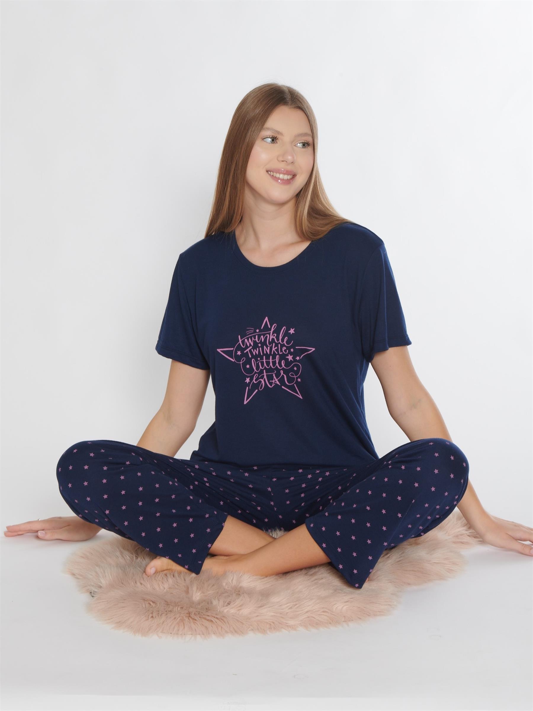 KISA KOL PİJAMA TAKIMI VİSKON ALPERİ 780-62