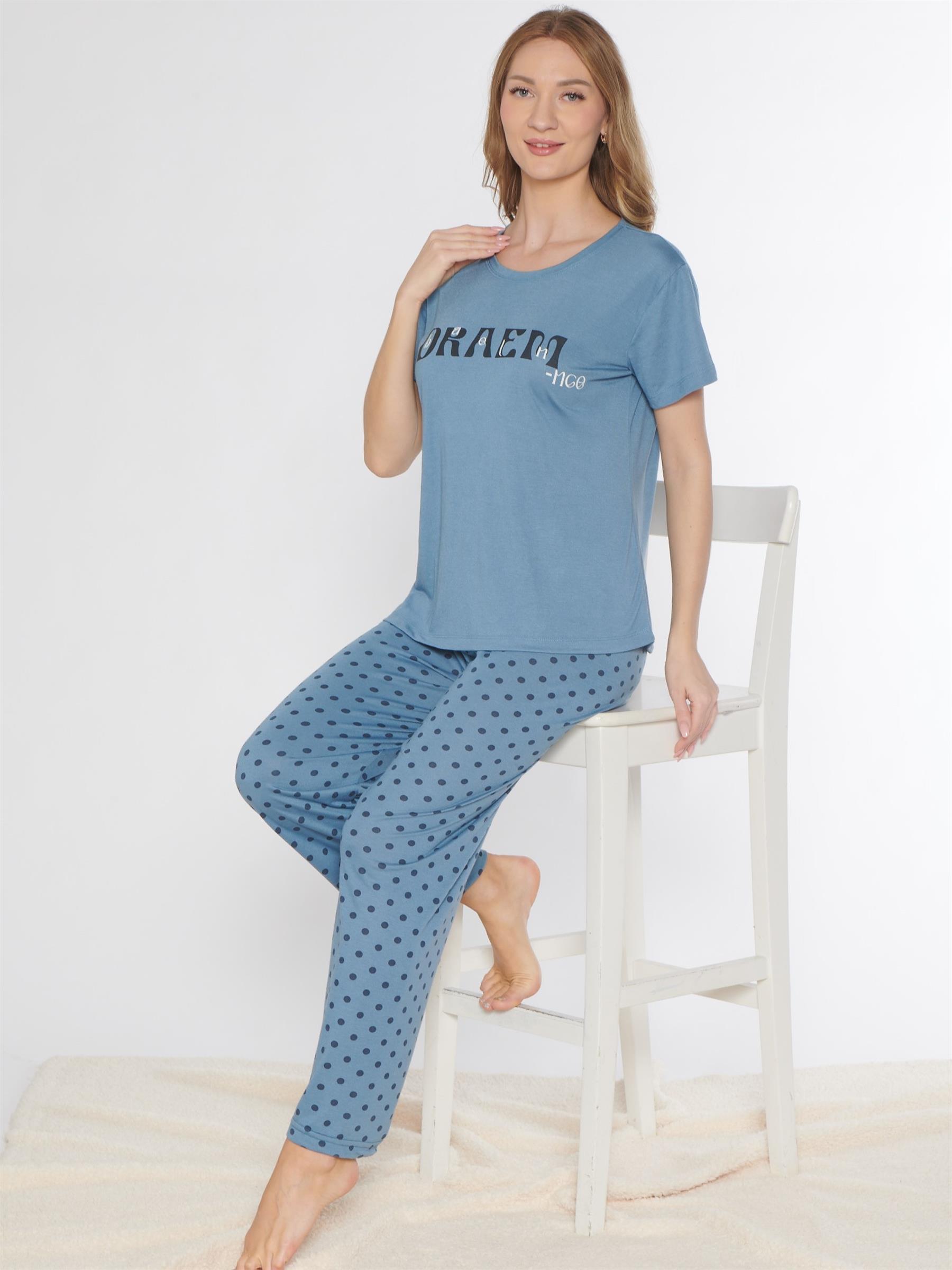 KISA KOL PİJAMA TAKIMI VİSKON ALPERİ 780-63