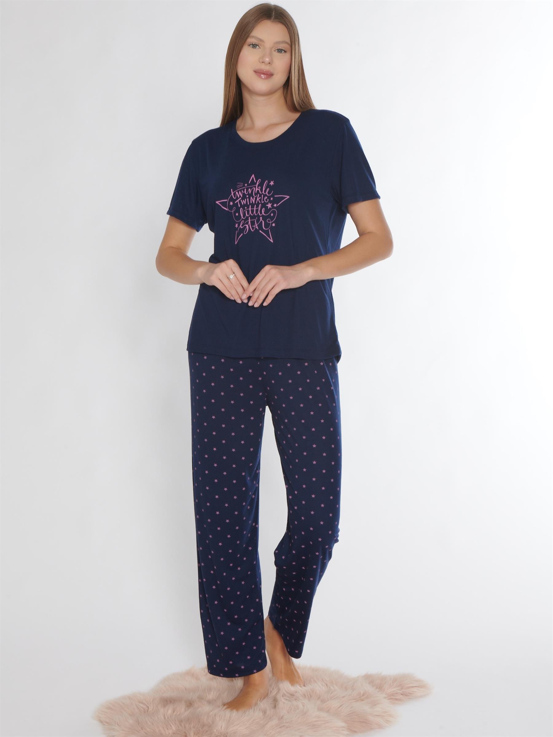 KISA KOL PİJAMA TAKIMI VİSKON ALPERİ 780-62