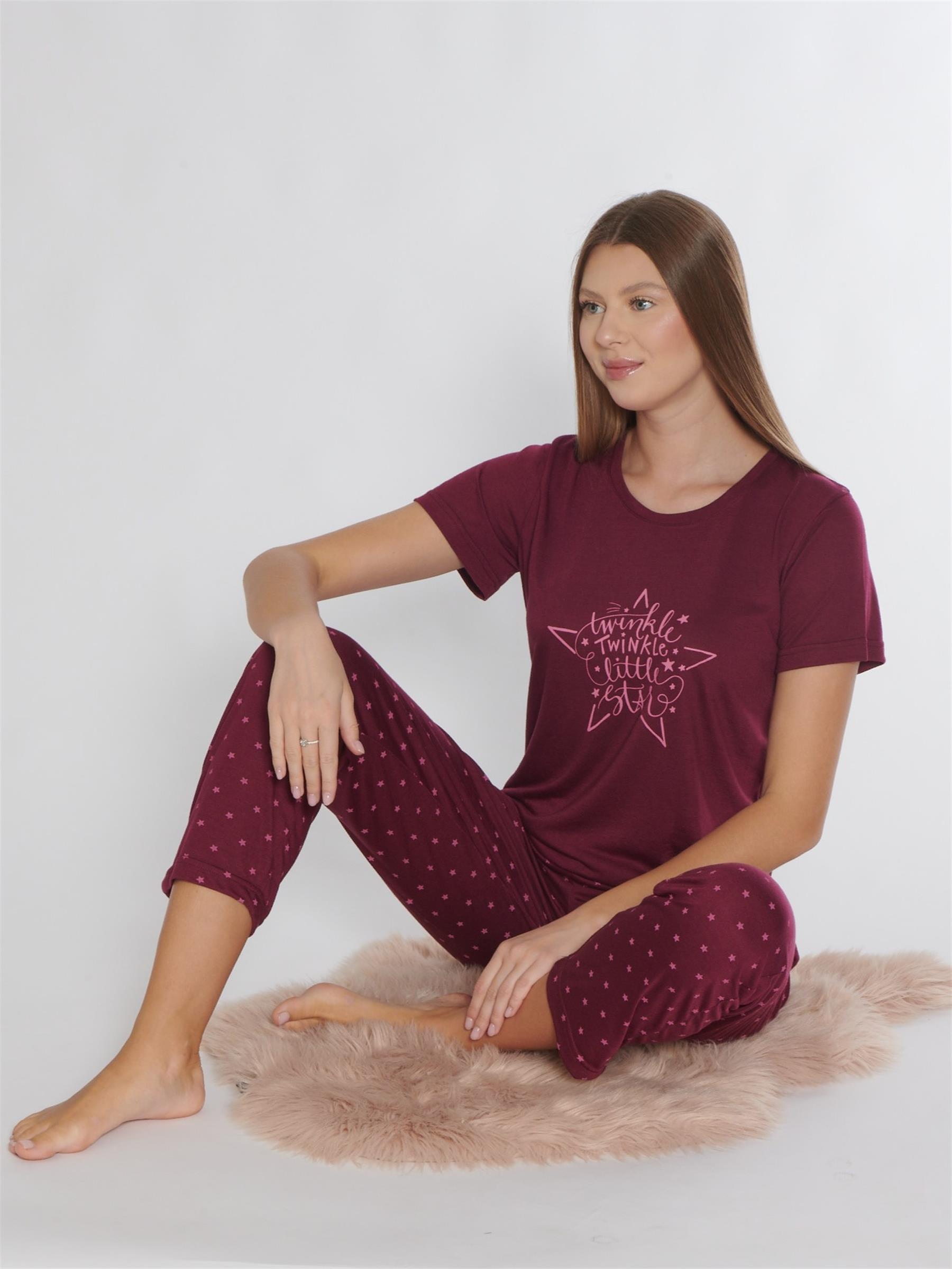 KISA KOL PİJAMA TAKIMI VİSKON ALPERİ 780-62