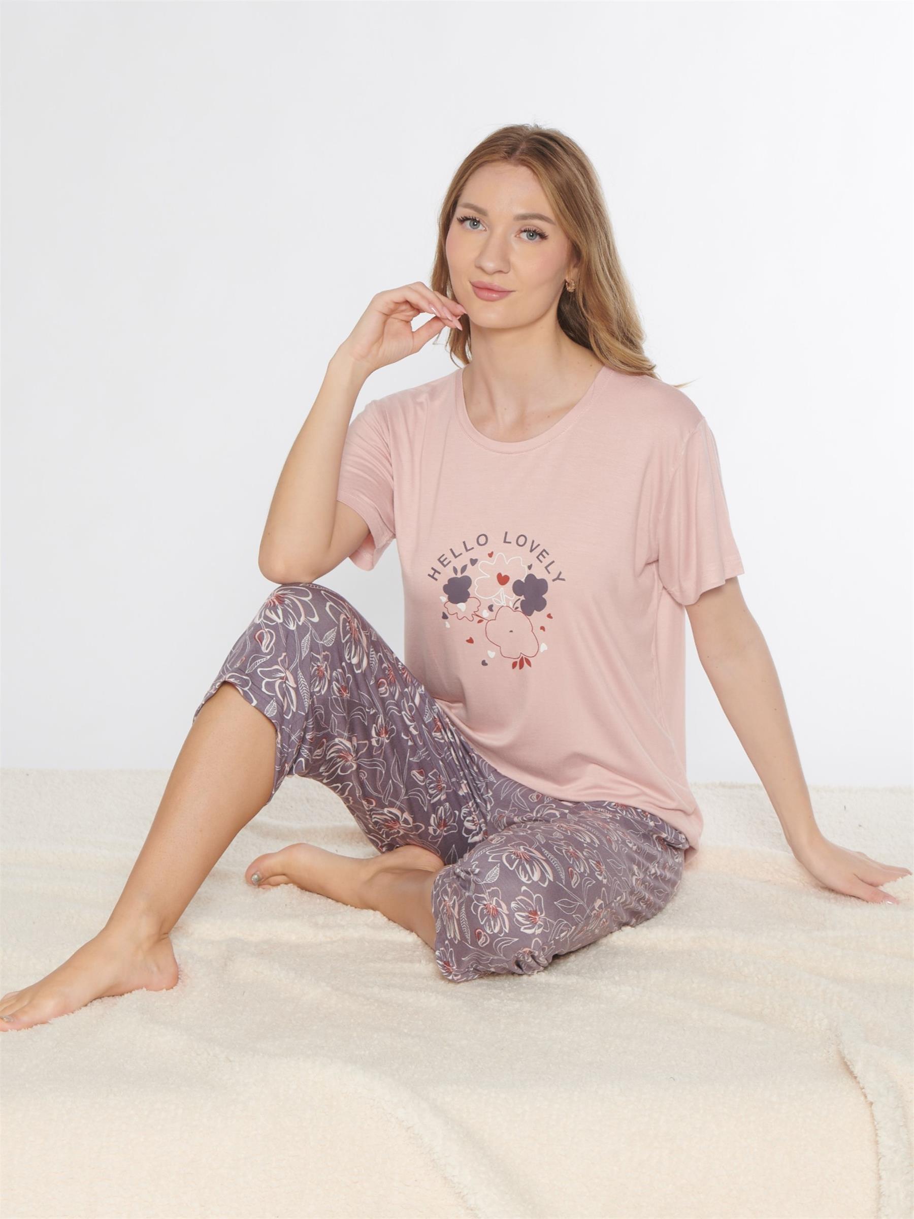 KISA KOLLU KAPRİ TAKIM VİSKON YAZLIK FLZ 87-02