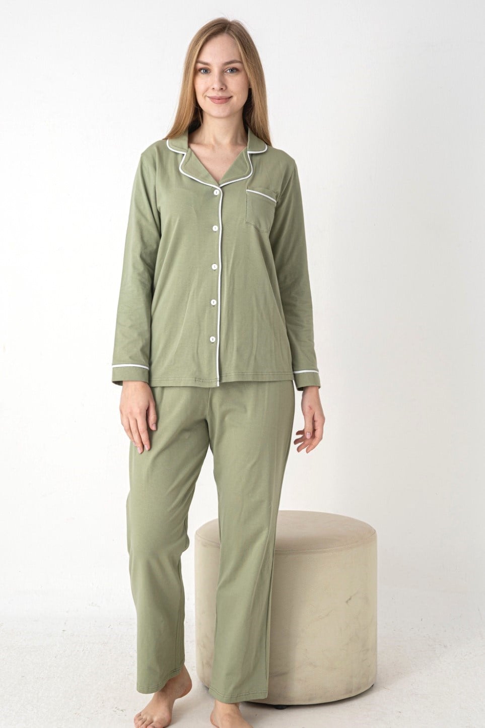 BOYDAN DÜĞMELİ GÖMLEK UZUN KOL PİJAMA TAKIMI ŞIK ZARİF KLASİK DOWRY 09-192Uzun Kol PijamaDOWRYBOYDAN DÜĞMELİ GÖMLEK UZUN KOL PİJAMA TAKIMI ŞIK ZARİF KLASİK DOWRY 09-192