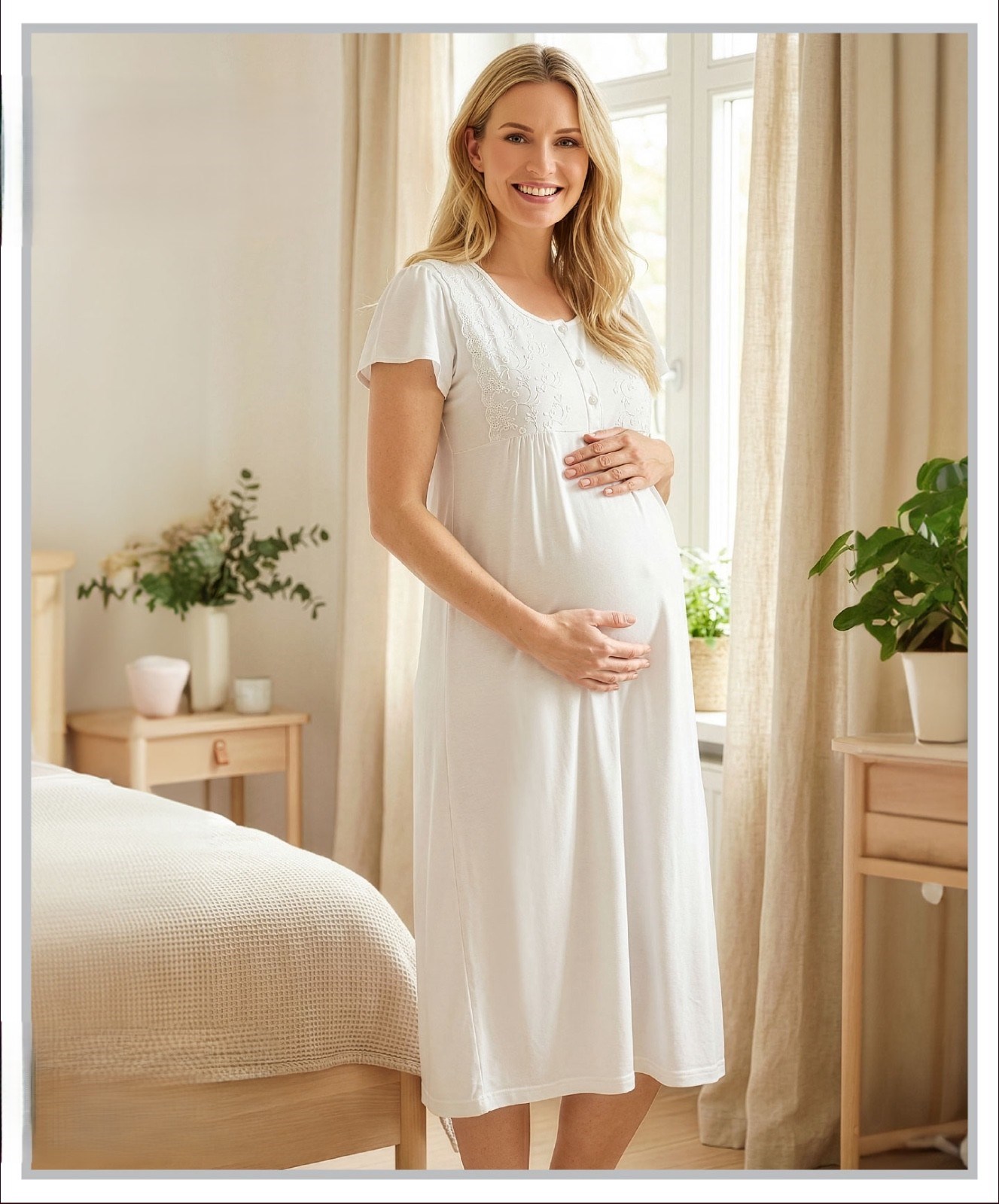 Hamile Gecelik – Dantel Detaylı Lohusa Gecelik Kısa Kollu Rahat Tasarım FLZ 23-53Lohusa GecelikFLZHamile Gecelik – Dantel Detaylı Lohusa Gecelik Kısa Kollu Rahat Tasarım FLZ 23-53