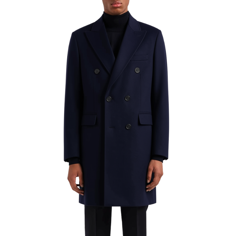 Emporio Armani Kaşmir Erkek Lacivert Palto 01L26001698