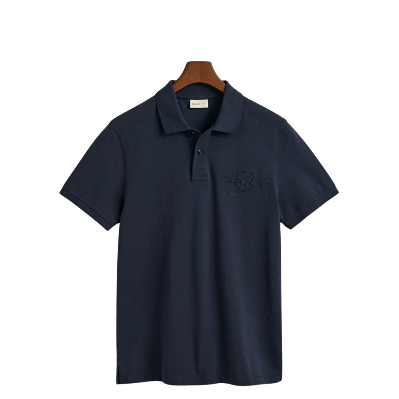 Gant Erkek Lacivert Regular Fit Logolu Polo Tshırt 2062025.433