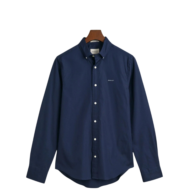 Gant Erkek Lacivert Slim Fit Düğmeli Yaka Oxford Gömlek 3000302.410