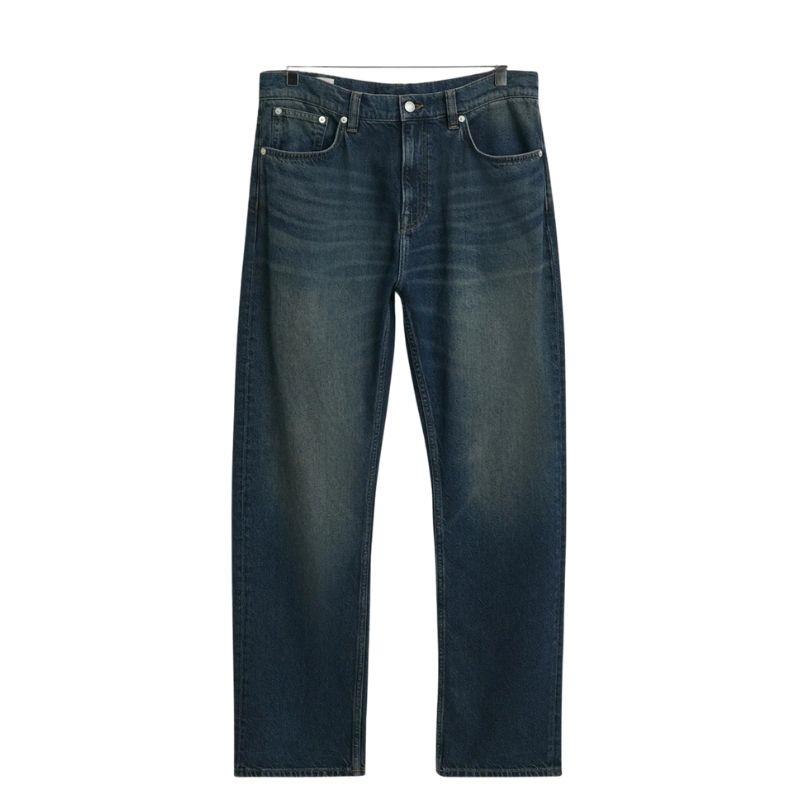 Gant Erkek Mavi Straight Fit Jean Pantolon 1000416.974