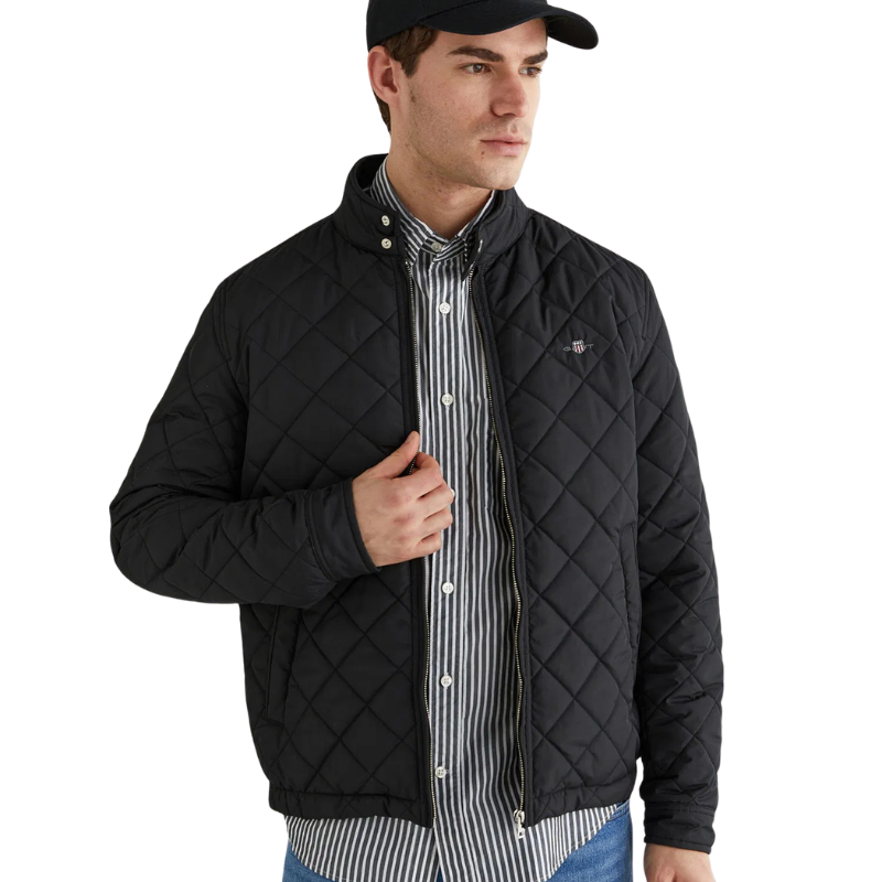 Gant Erkek Siyah Dik Yaka Logolu Ceket 7006340.5