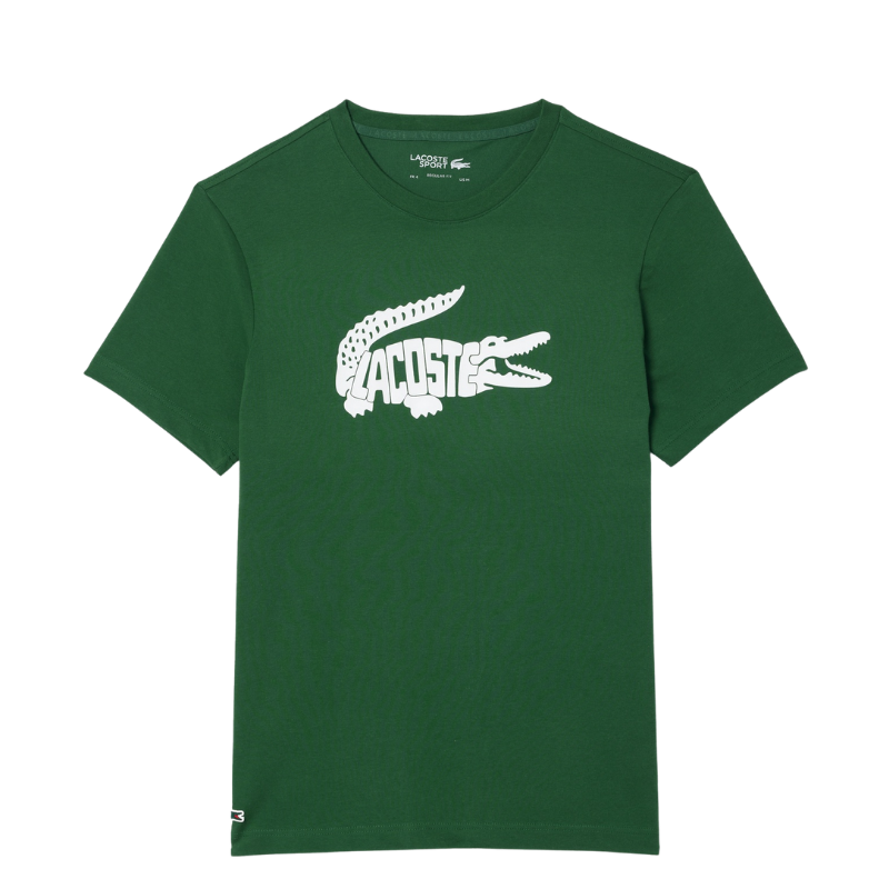 Lacoste Erkek Regular Fit Bisiklet Yaka Baskılı Yeşil T-Shirt TH8937.291