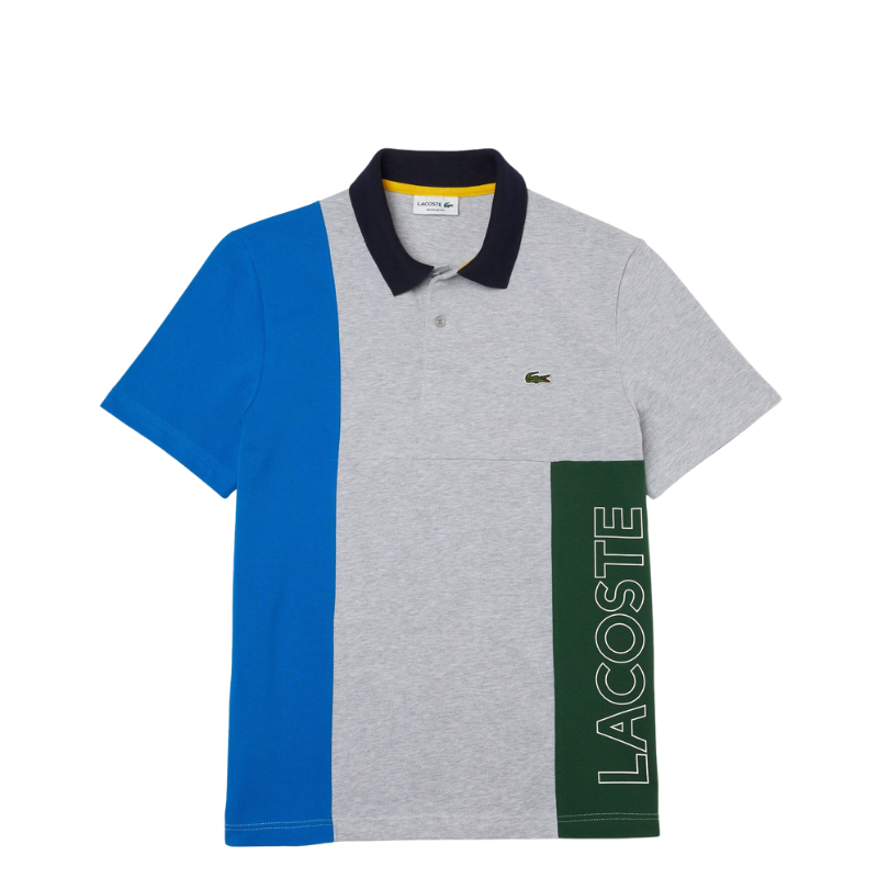 Lacoste Erkek Regular Fit Renk Bloklu Gri Polo Tshırt PH7223.BQ2