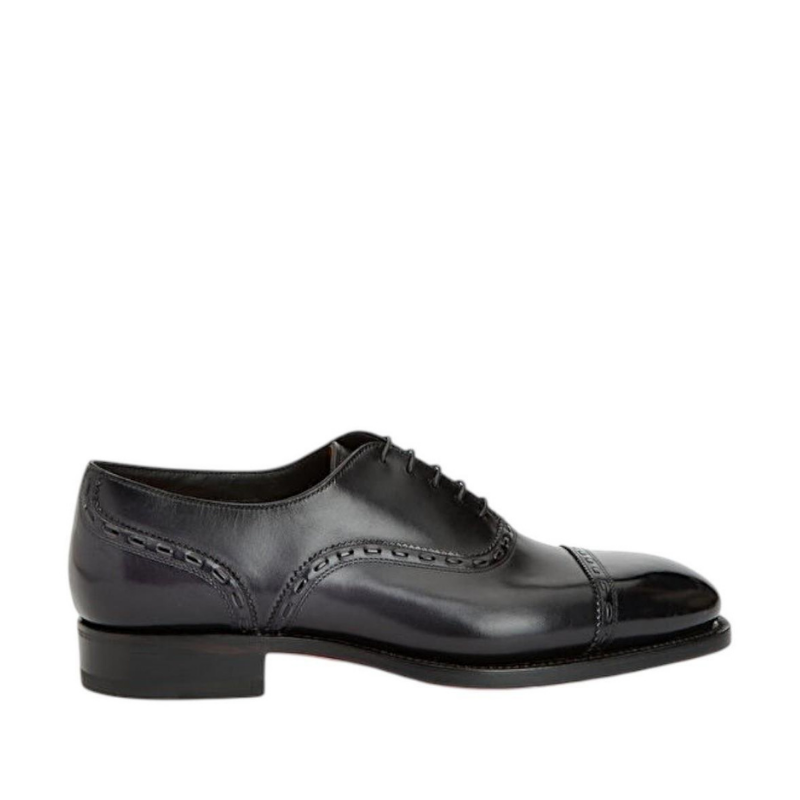 Santoni Siyah Deri Erkek Klasik Ayakkabı MCAG1888550