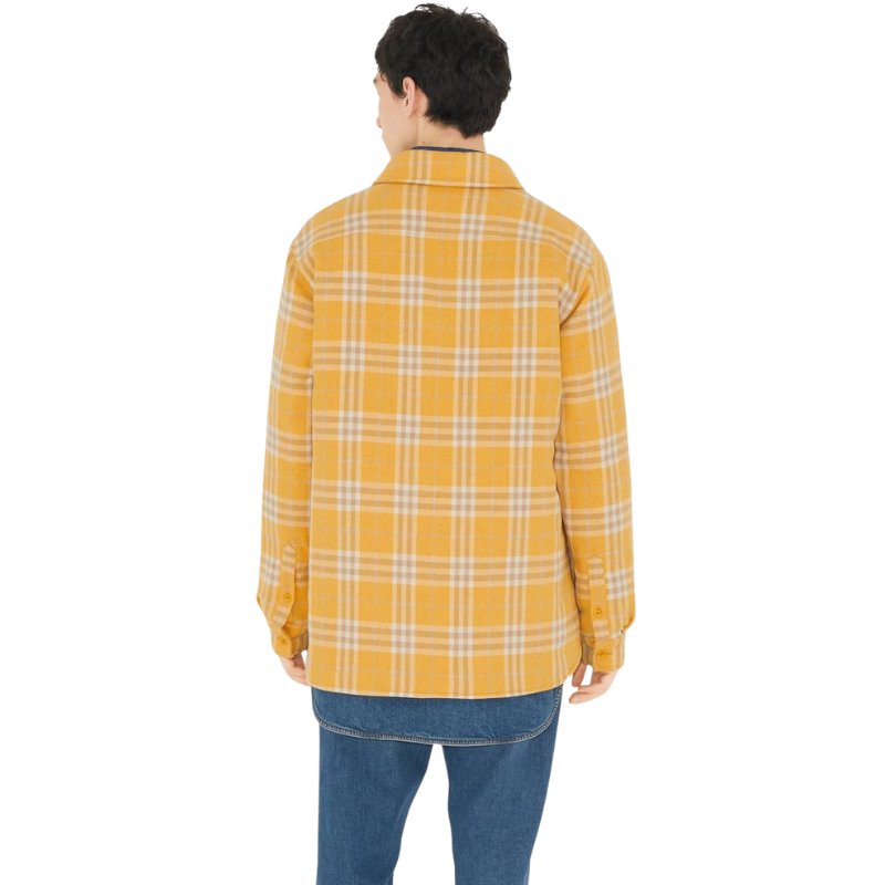 Burberry Erkek Sarı Ekose Ceket
