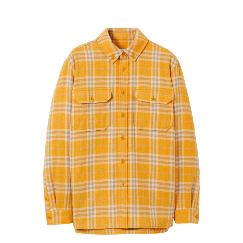 Burberry Erkek Sarı Ekose Ceket