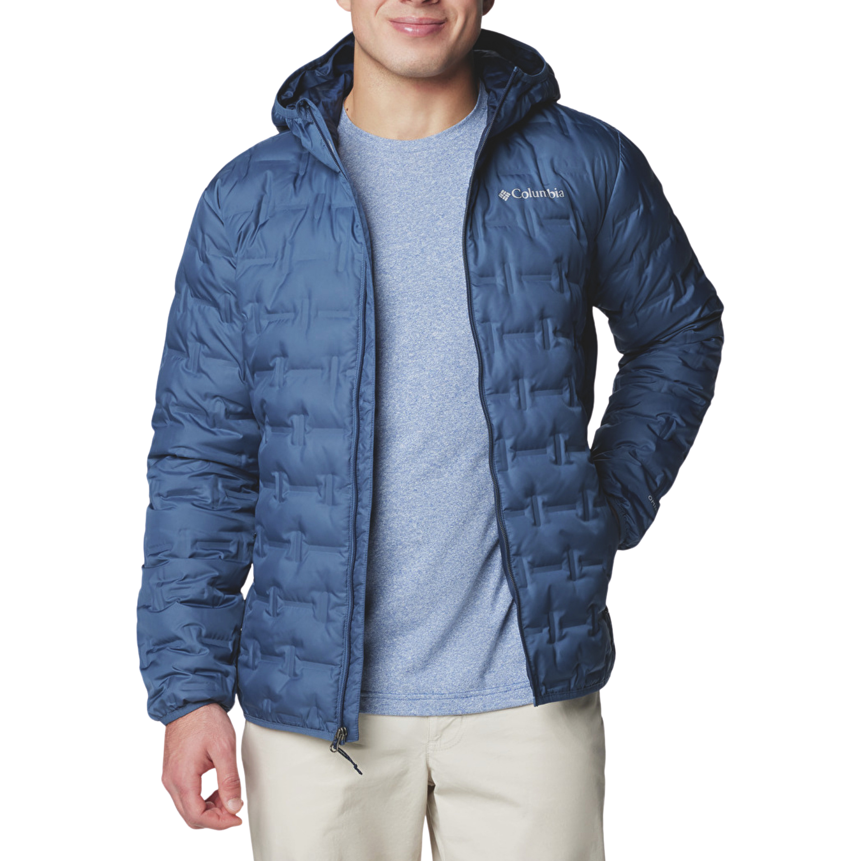 Columbia  Delta Ridge II Down Kapüşonlu Erkek Kaz Tüyü Mont WO6610_464