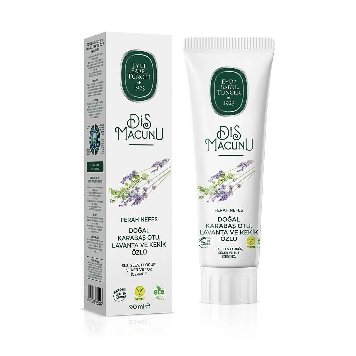 Doğal Karabaş Otu, Lavanta ve Kekik Özlü Diş Macunu 90 ml 53081009012964