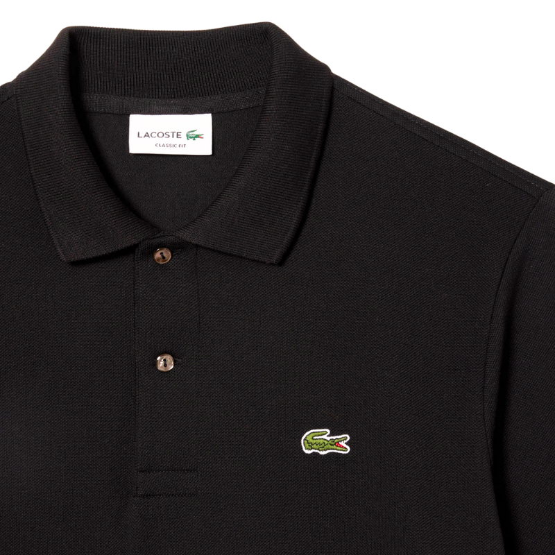 Erkek Classic Fit Uzun Kollu Siyah Polo Sweat