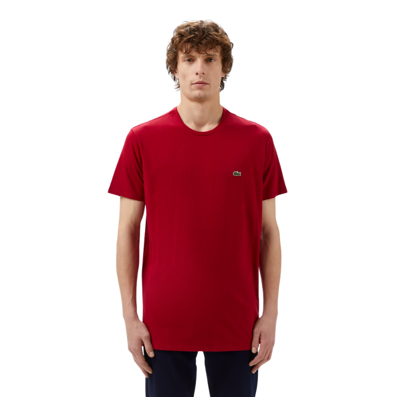 Erkek Slim Fit Bisiklet Yaka Bordo T-Shirt TH0998.476