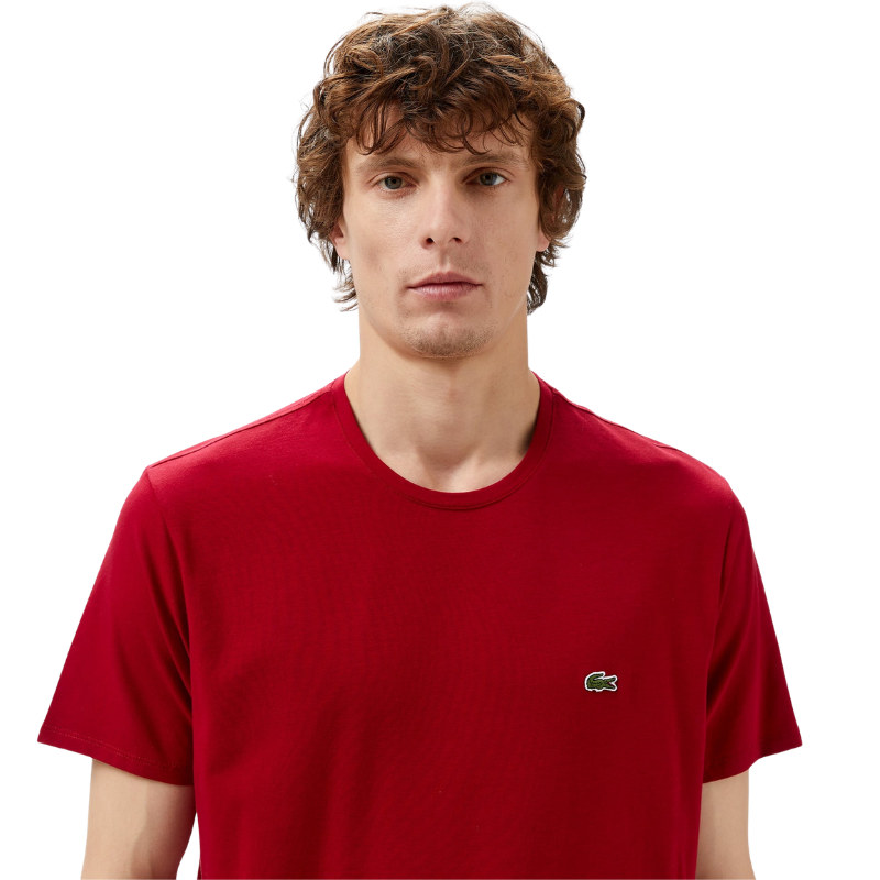 Erkek Slim Fit Bisiklet Yaka Bordo T-Shirt TH0998.476