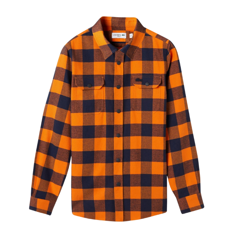 Erkek Slim Fit Ekose Lacivert Gömlek