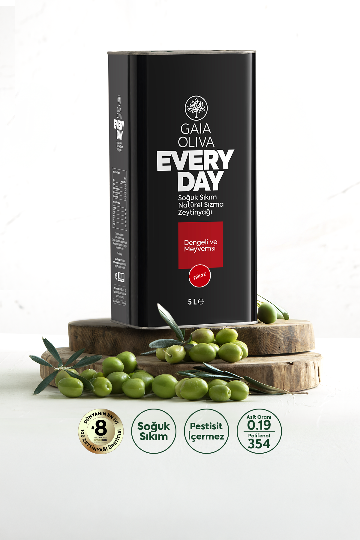 Everyday Trilye 5 lt Natürel Sızma Zeytinyağı