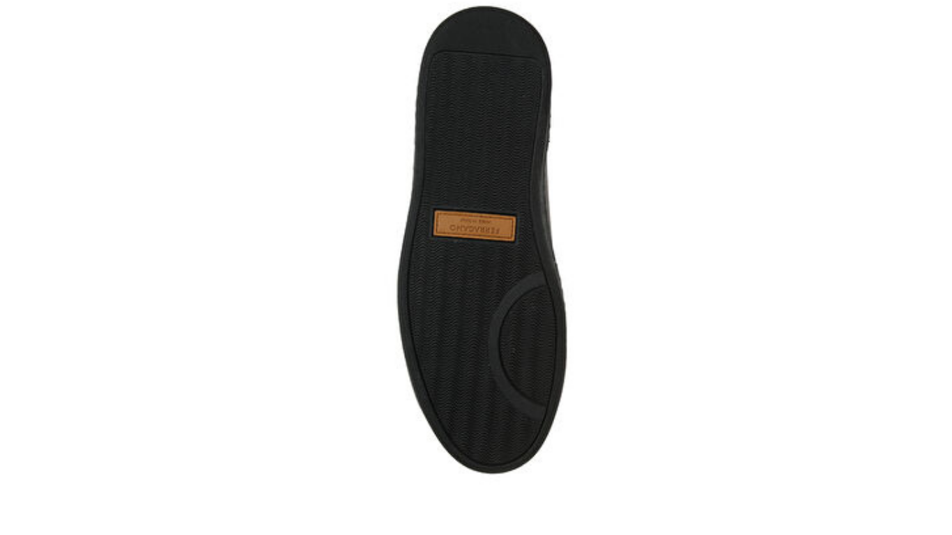 Ferragamo Siyah Logo Baskılı Erkek Deri  Ayakkabı 102198083_999