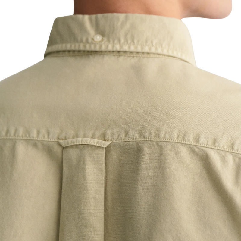 Gant Erkek Bej Regular Fit Düğmeli Yaka Oxford Gömlek 