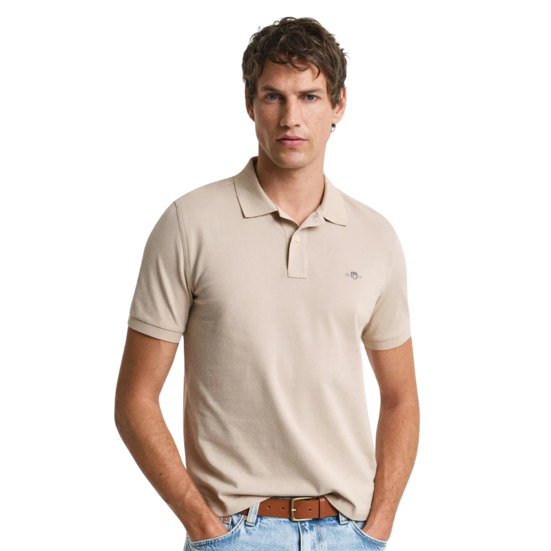 Gant Erkek Bej Regular Fit Polo Tshırt 2210.277
