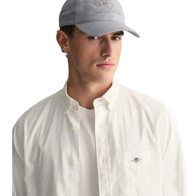 Gant Erkek Beyaz Regular Fit Düğmeli Yaka Gömlek