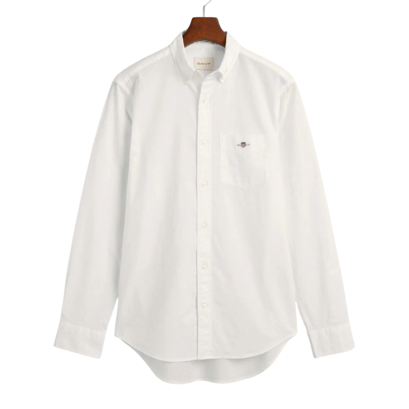 Gant Erkek Beyaz Regular Fit Düğmeli Yaka Gömlek