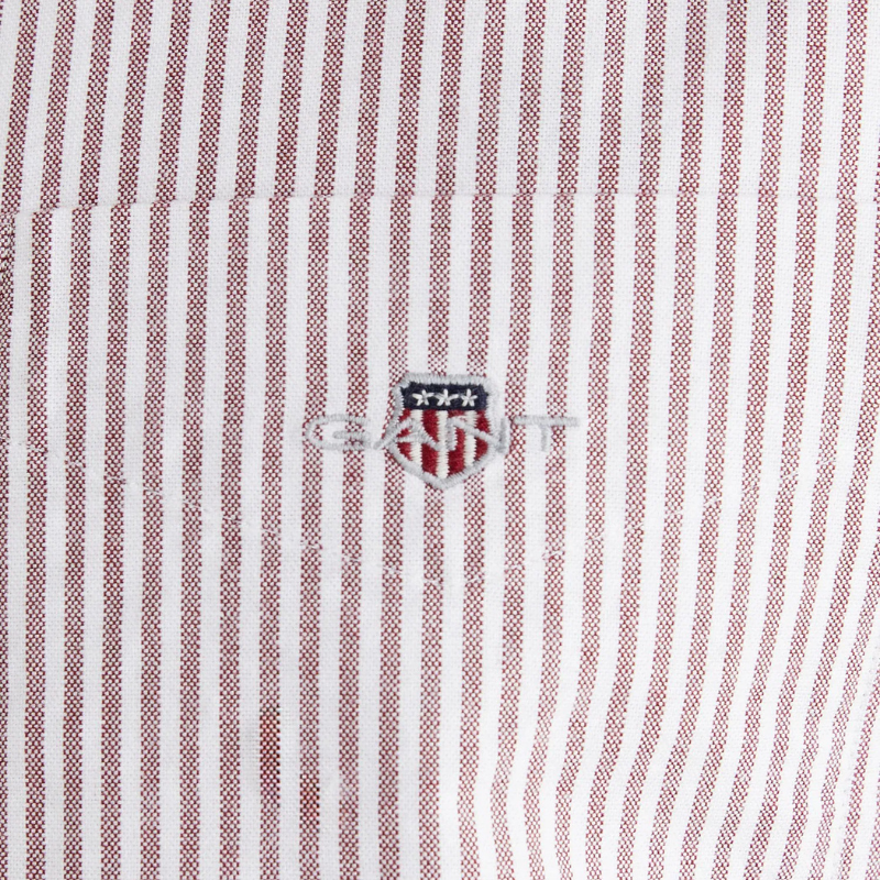 Gant Erkek Bordo Çizgili Regular Fit Düğmeli Gömlek 3000230.604