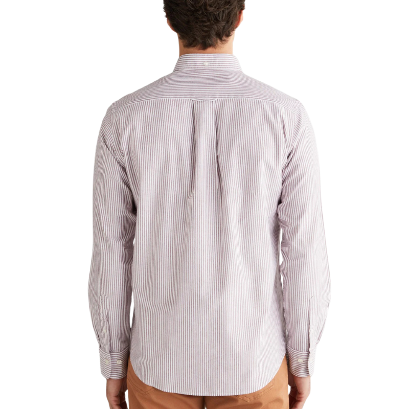 Gant Erkek Bordo Çizgili Regular Fit Düğmeli Gömlek 3000230.604
