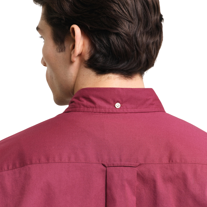 Gant Erkek Bordo Regular Fit Düğmeli Yaka Poplin Gömlek