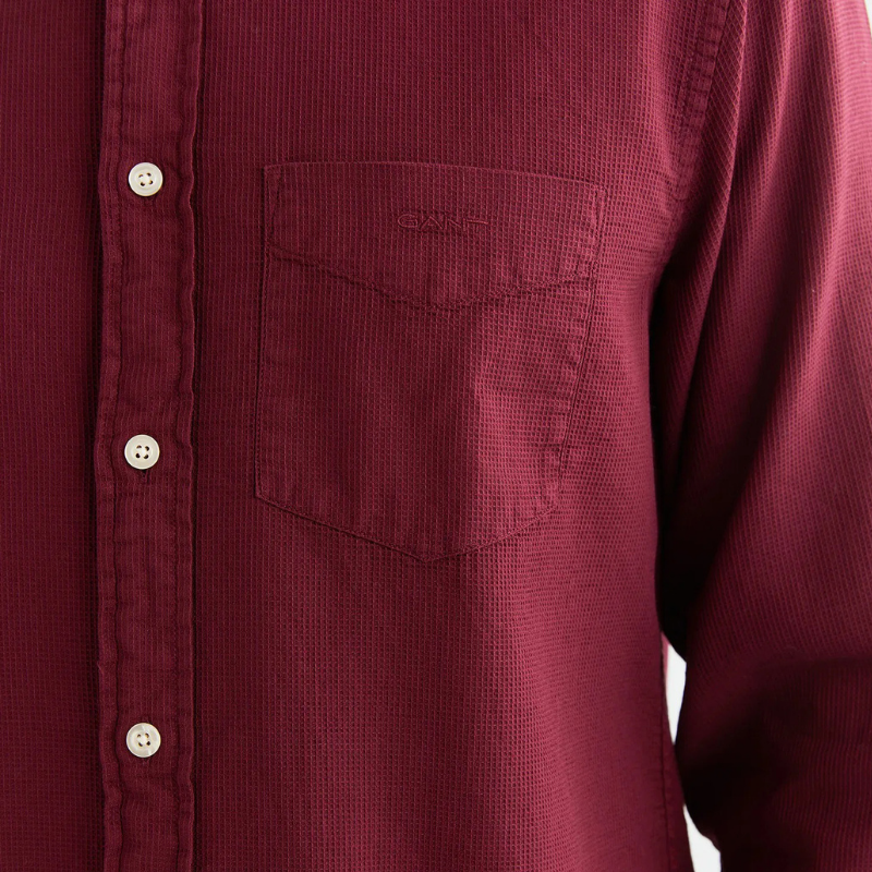 Gant Erkek Bordo Regular Fit Düğmeli Yaka Gömlek