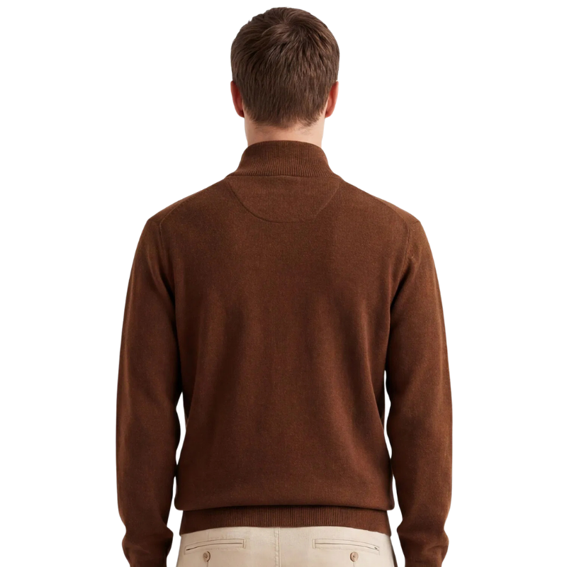 Gant Erkek Kahverengi Regular Fit Yarım Fermuarlı Yün Kazak 87213.229
