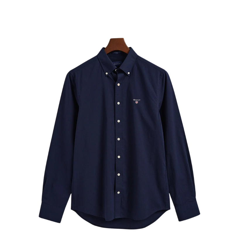 Gant Erkek Lacivert Slim Fit Düğmeli Yaka Gömlek 3046402.410