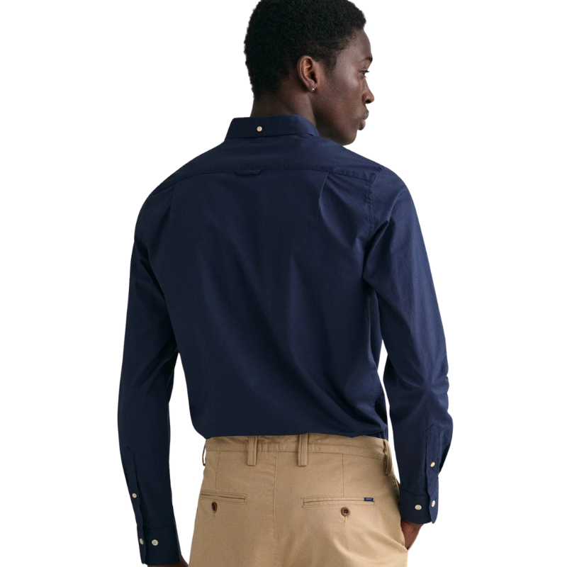 Gant Erkek Lacivert Slim Fit Düğmeli Yaka Gömlek 3046402.410