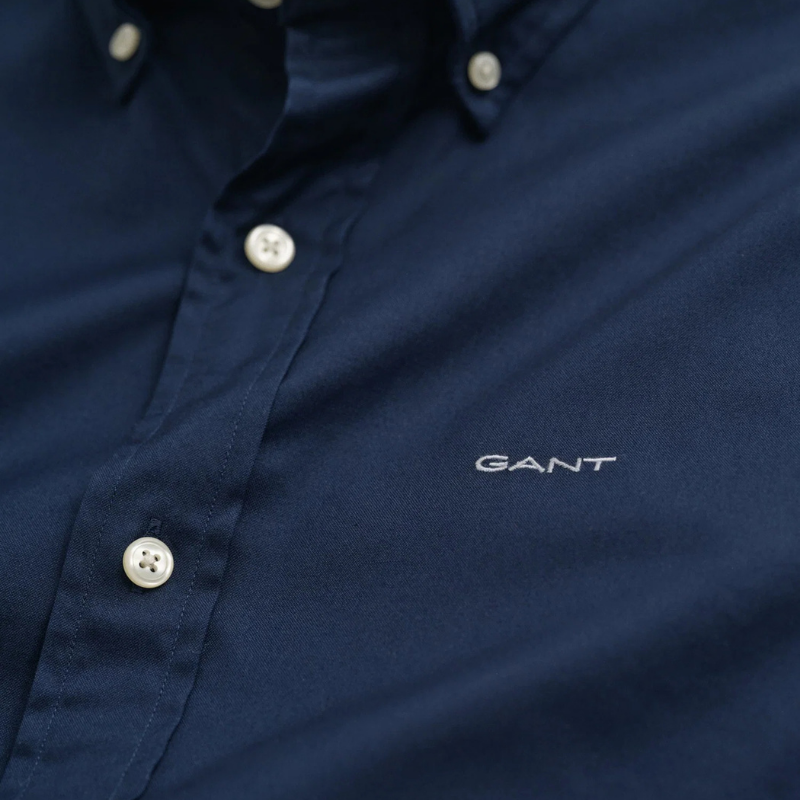 Gant Erkek Lacivert Slim Fit Düğmeli Yaka Oxford Gömlek 3000302.410