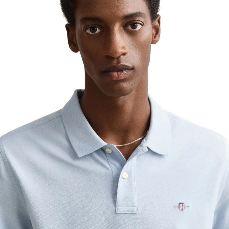 Gant Erkek Mavi Regular Fit Logolu Polo Yaka T-Shirt 2210.457