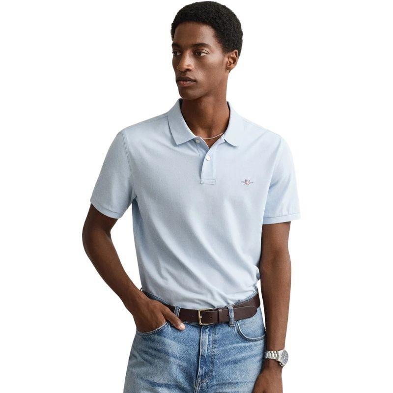 Gant Erkek Mavi Regular Fit Logolu Polo Yaka T-Shirt 2210.457