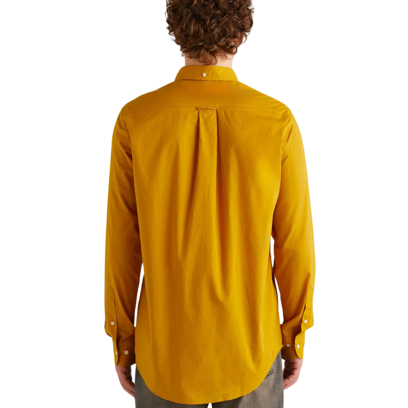 Gant Erkek Sarı Regular Fit Düğmeli Yaka Poplin Gömlek