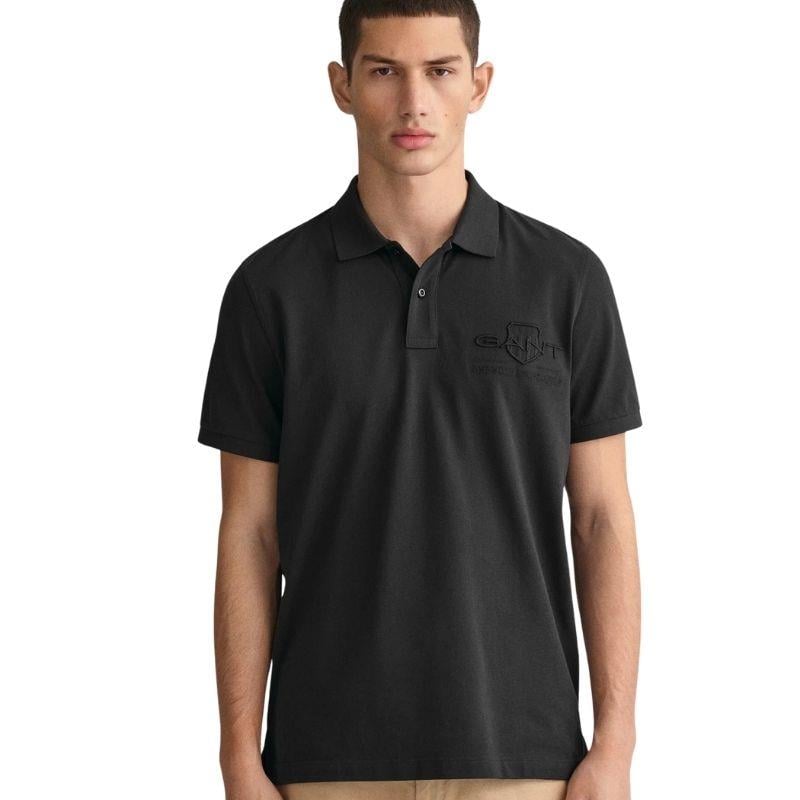 Gant Erkek Siyah Regular Fit Logolu Polo Tshırt 2062025.5