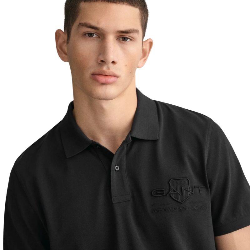 Gant Erkek Siyah Regular Fit Logolu Polo Tshırt 2062025.5