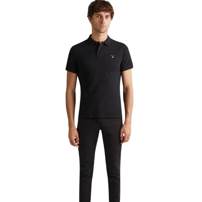 Gant Erkek Siyah Regular Fit Polo Tshırt 2201.5