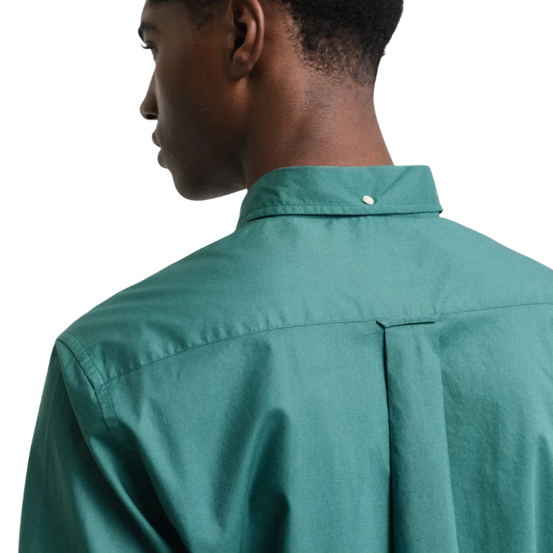 Gant Erkek Yeşil Regular Fit Düğmeli Yaka Poplin Gömlek