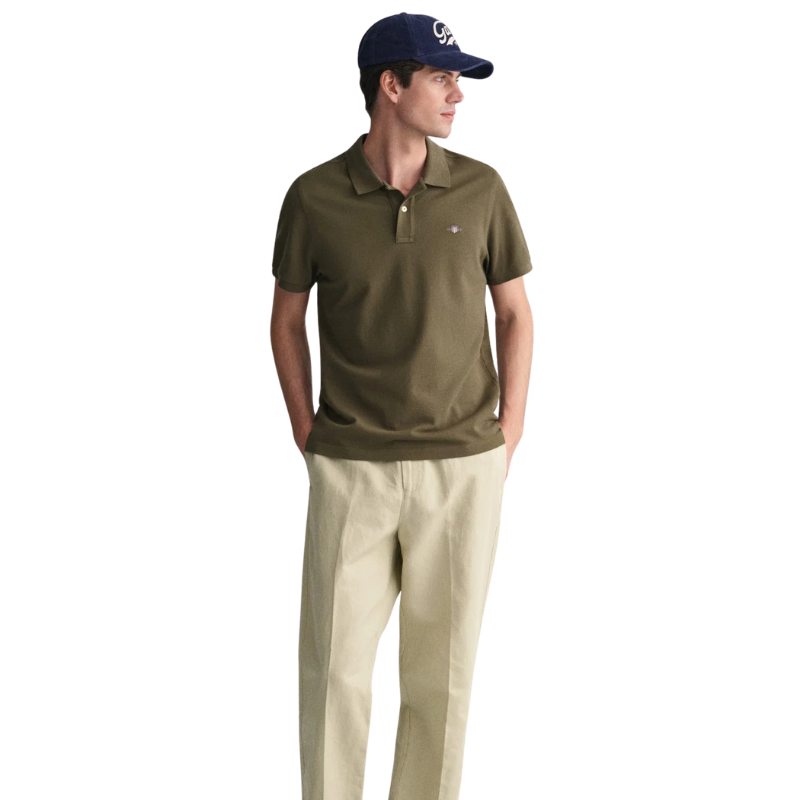 Gant Erkek Yeşil Regular Fit Polo Tshırt 2210.301